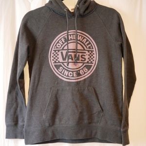 Women’s grey/pink Van’s hoodie, size small